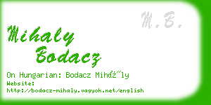 mihaly bodacz business card